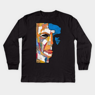 Picasso face Kids Long Sleeve T-Shirt